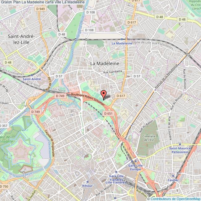 Plan La Madeleine carte ville La Madeleine