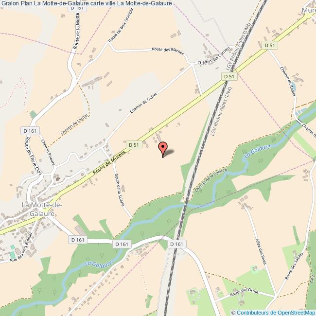 Plan La MottedeGalaure carte ville La MottedeGalaure