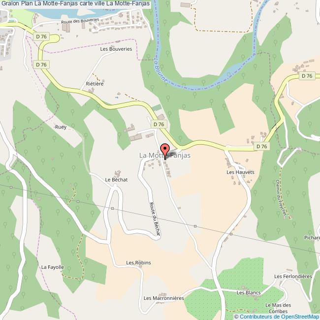 Plan La MotteFanjas carte ville La MotteFanjas