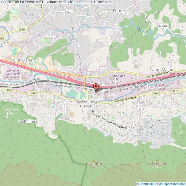plan La Penne-sur-Huveaune