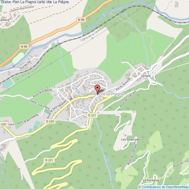 Plan La Plagne carte ville La Plagne