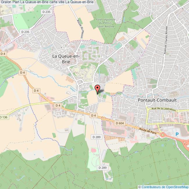 Plan La QueueenBrie carte ville La QueueenBrie