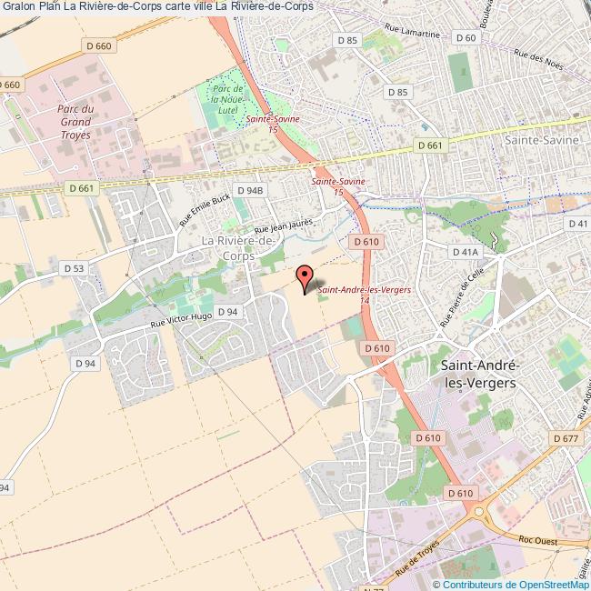 Plan La RivièredeCorps carte ville La RivièredeCorps