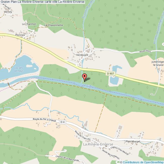 Plan La RivièreEnverse carte ville La RivièreEnverse
