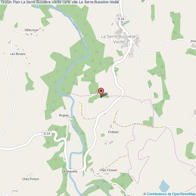 Plan La SerreBussièreVieille carte ville La SerreBussièreVieille