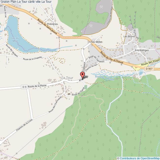 Plan La Tour carte ville La Tour