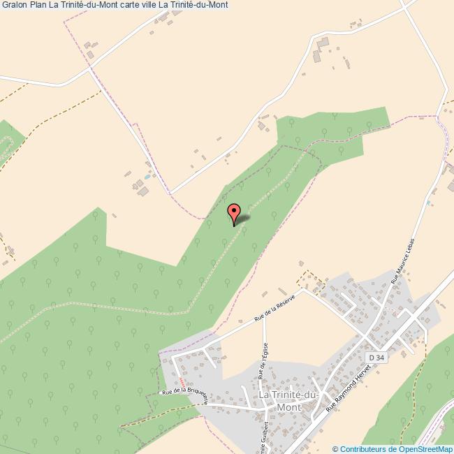 Plan La TrinitéduMont carte ville La TrinitéduMont