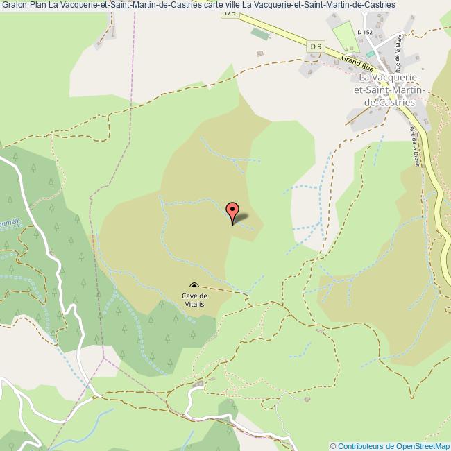 Plan La VacquerieetSaintMartindeCastries carte ville La Vacquerie