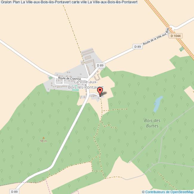 Plan La VilleauxBoislèsPontavert carte ville La VilleauxBoislès