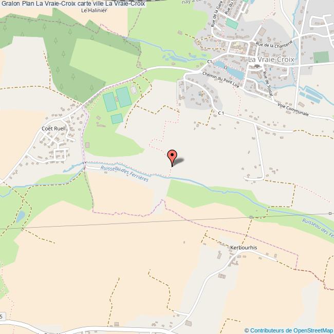 Plan La VraieCroix carte ville La VraieCroix