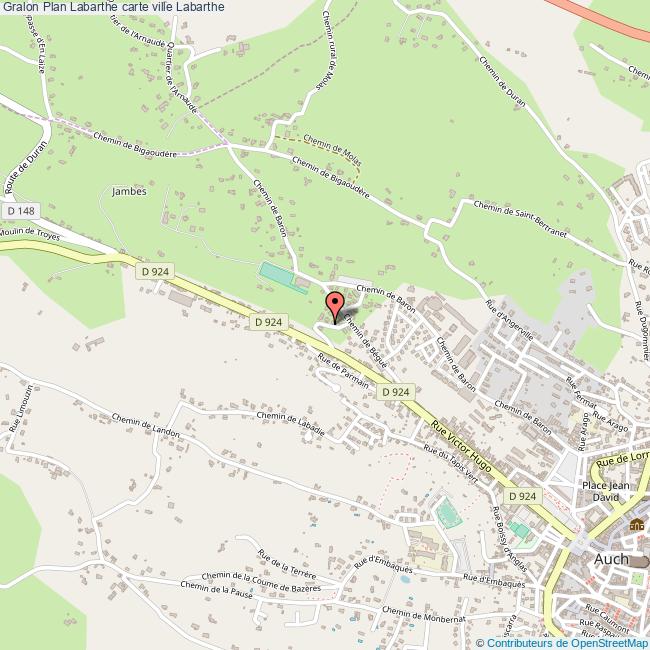 Plan Labarthe carte ville Labarthe