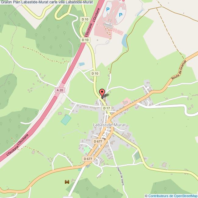 Plan LabastideMurat carte ville LabastideMurat