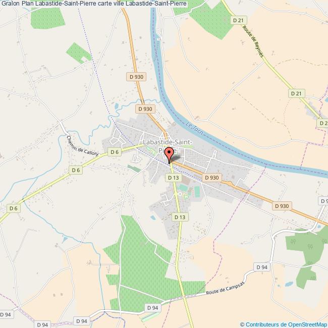Plan LabastideSaintPierre carte ville LabastideSaintPierre