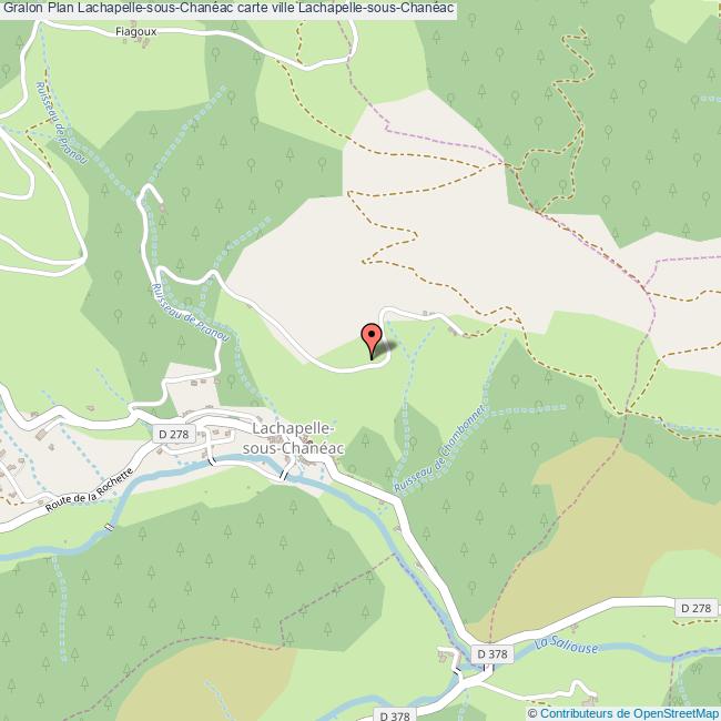 Plan LachapellesousChanéac carte ville LachapellesousChanéac
