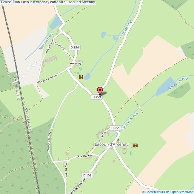 Plan Lacourd'Arcenay carte ville Lacourd'Arcenay