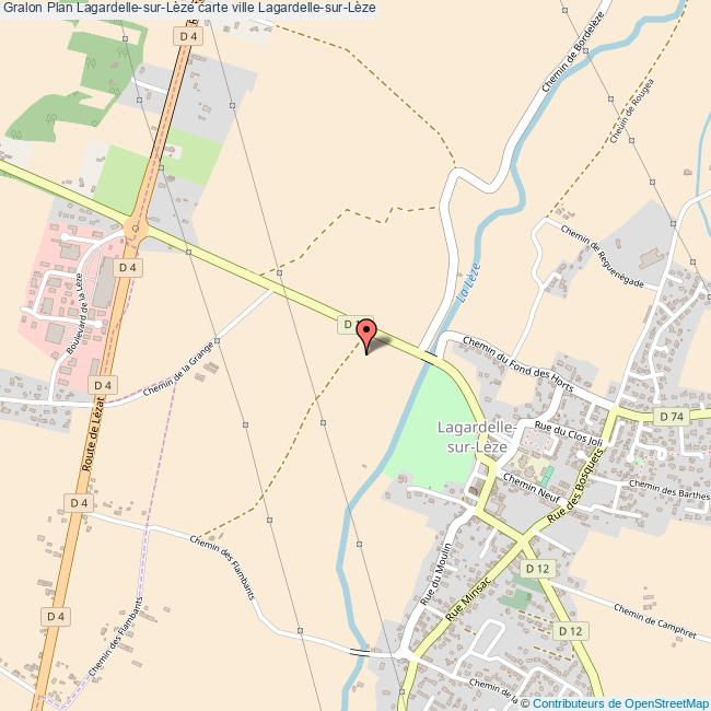 Plan LagardellesurLèze carte ville LagardellesurLèze