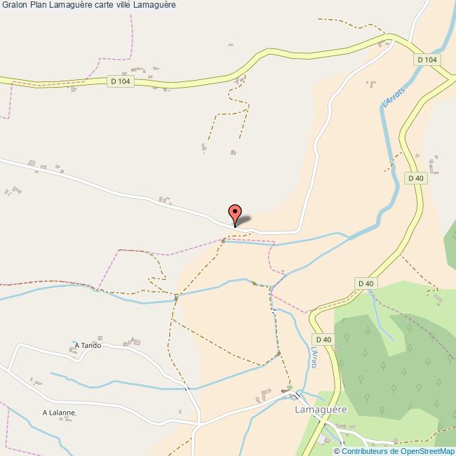 Plan Lamaguère carte ville Lamaguère