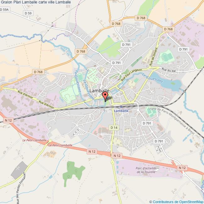 Plan Lamballe carte ville Lamballe