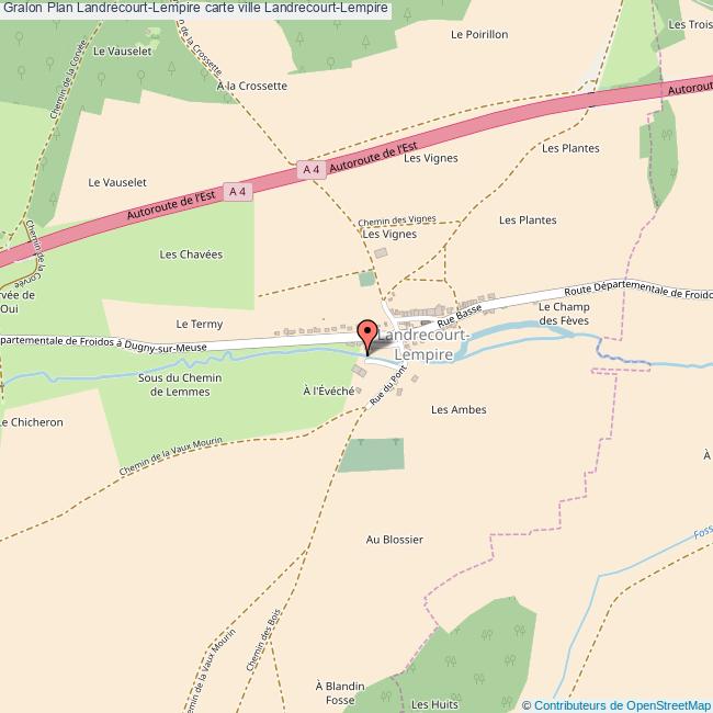 Plan LandrecourtLempire carte ville LandrecourtLempire