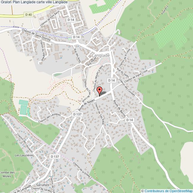 Plan Langlade carte ville Langlade