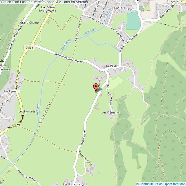 Plan LansenVercors carte ville LansenVercors