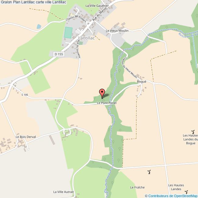 Plan Lantillac carte ville Lantillac