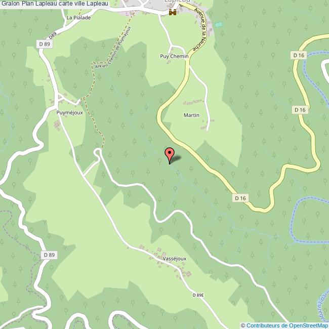 Plan Lapleau carte ville Lapleau