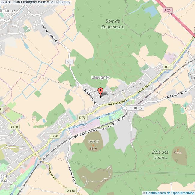 Plan Lapugnoy carte ville Lapugnoy