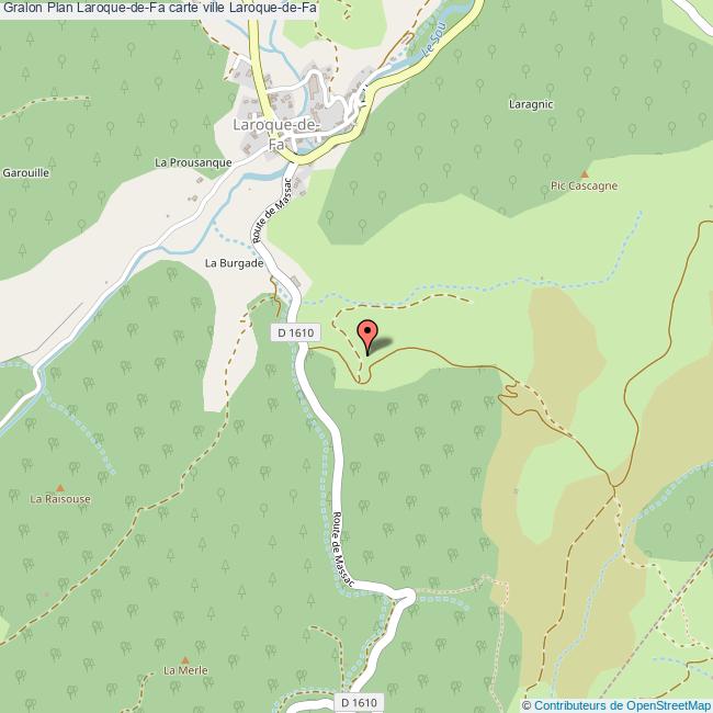 Plan LaroquedeFa carte ville LaroquedeFa