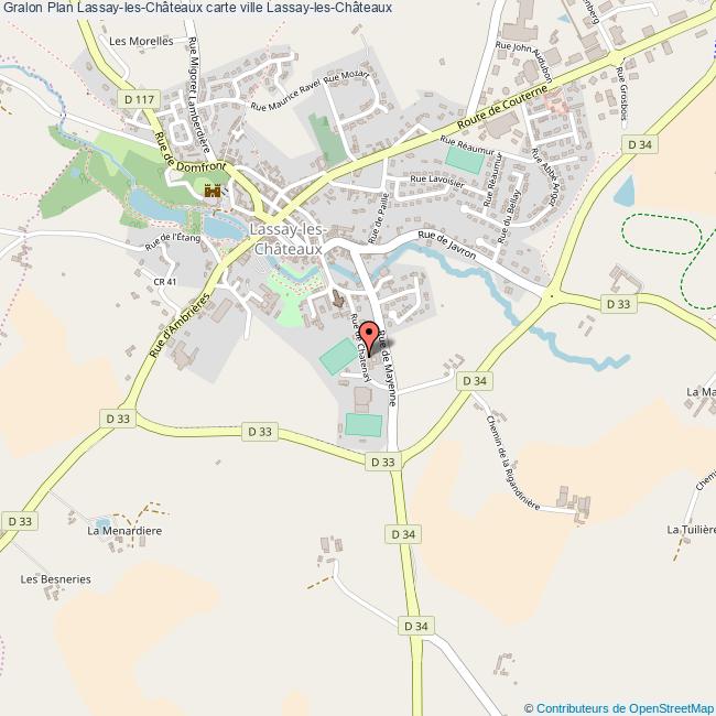 Plan LassaylesChâteaux carte ville LassaylesChâteaux