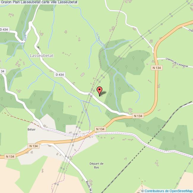 Plan Lasseubetat carte ville Lasseubetat