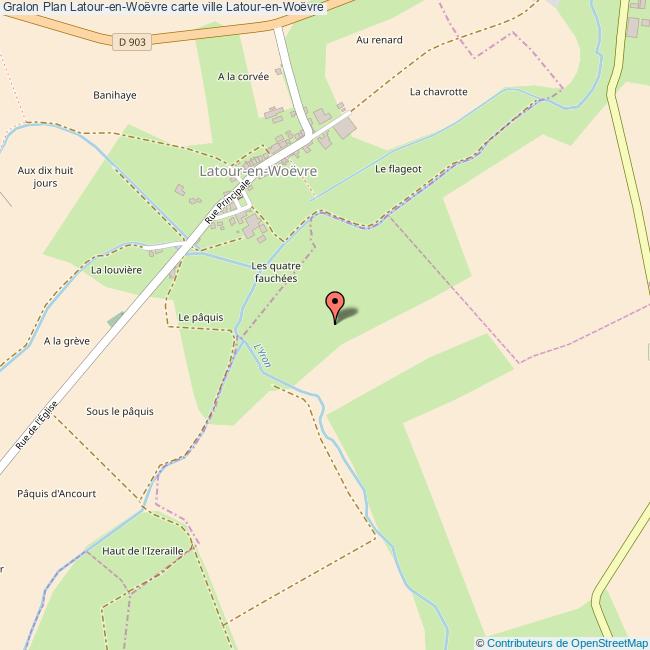 Plan LatourenWoëvre carte ville LatourenWoëvre