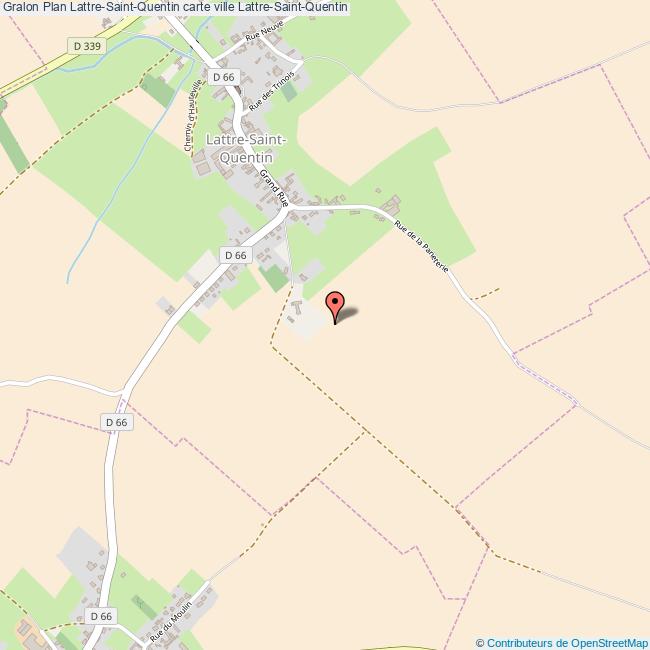 Plan LattreSaintQuentin carte ville LattreSaintQuentin
