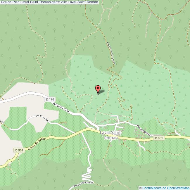 Plan LavalSaintRoman carte ville LavalSaintRoman