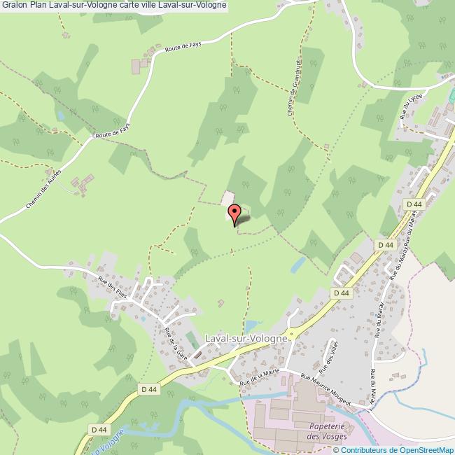 Plan LavalsurVologne carte ville LavalsurVologne