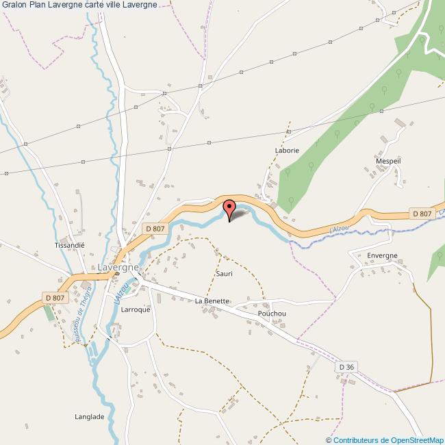 Plan Lavergne carte ville Lavergne