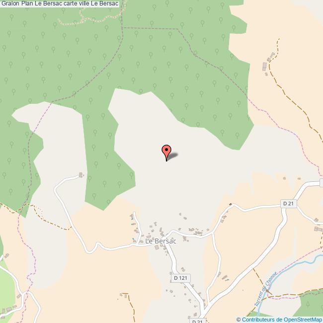 Plan Le Bersac carte ville Le Bersac