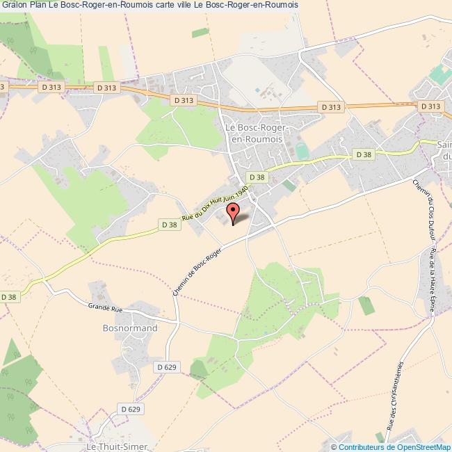 Plan Le BoscRogerenRoumois carte ville Le BoscRogerenRoumois
