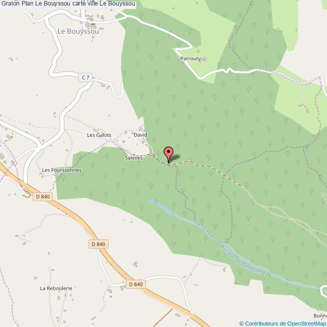 Plan Le Bouyssou carte ville Le Bouyssou