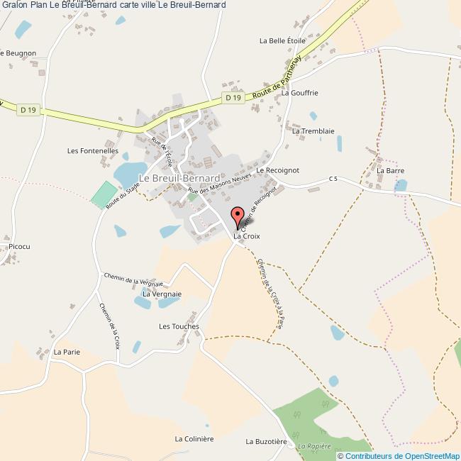 Plan Le BreuilBernard carte ville Le BreuilBernard
