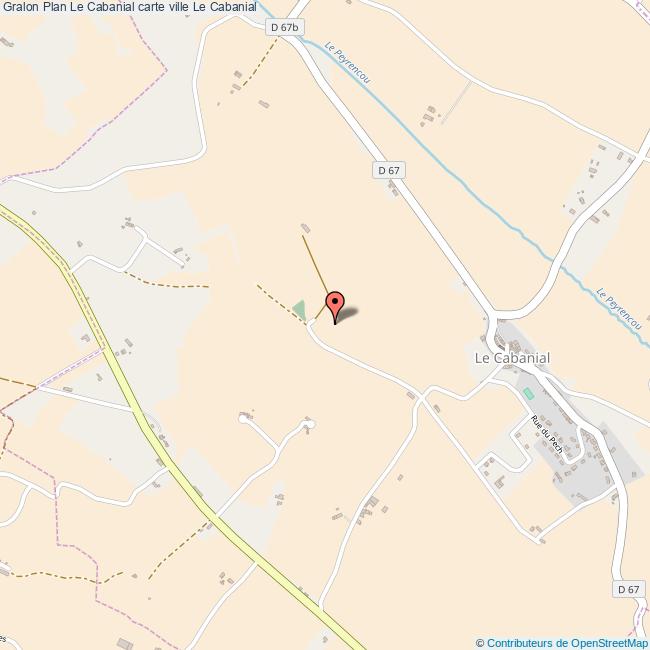 Plan Le Cabanial carte ville Le Cabanial