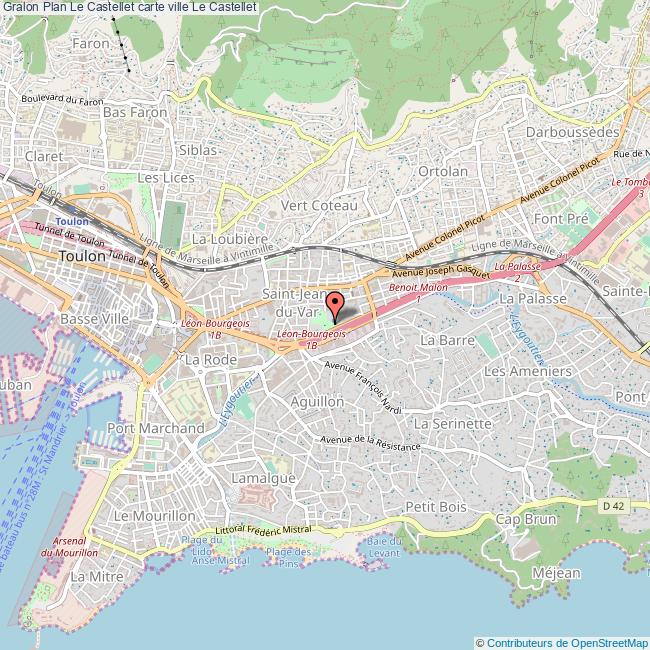 Plan Le Castellet Carte Ville Le Castellet