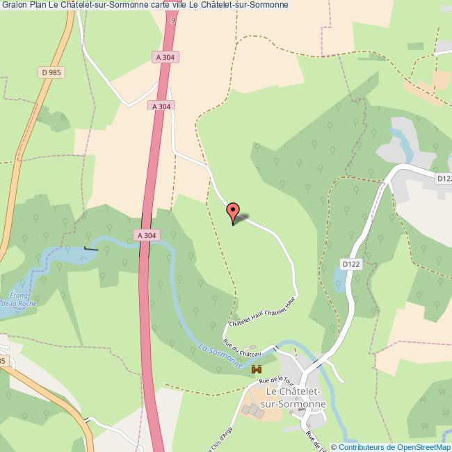 Plan Le Chatelet Sur Sormonne Carte Ville Le Chatelet Sur Sormonne