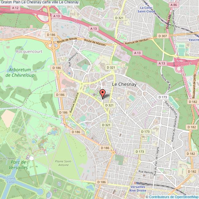 Plan Le Chesnay carte ville Le Chesnay