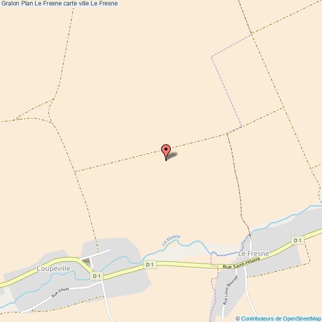 Plan Le Fresne carte ville Le Fresne