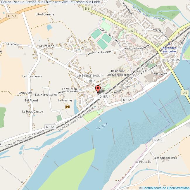 Plan Le FresnesurLoire carte ville Le FresnesurLoire