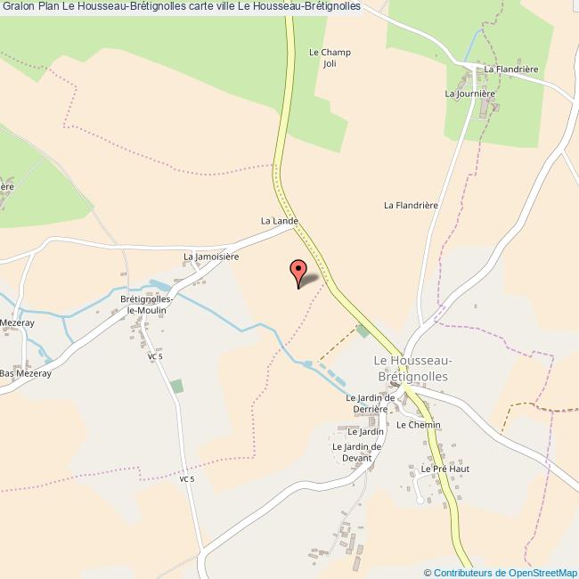 Plan Le HousseauBrétignolles carte ville Le HousseauBrétignolles