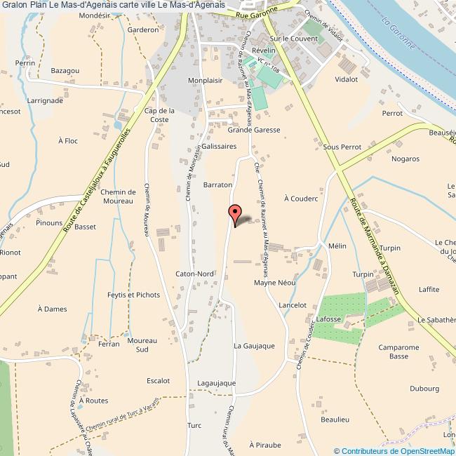 Plan Le Masd'Agenais carte ville Le Masd'Agenais