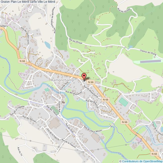 Plan Le Ménil carte ville Le Ménil