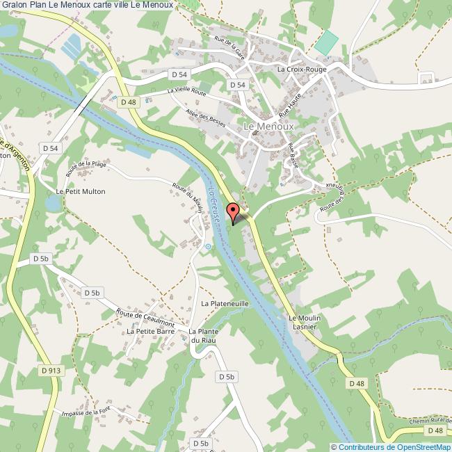 Plan Le Menoux carte ville Le Menoux
